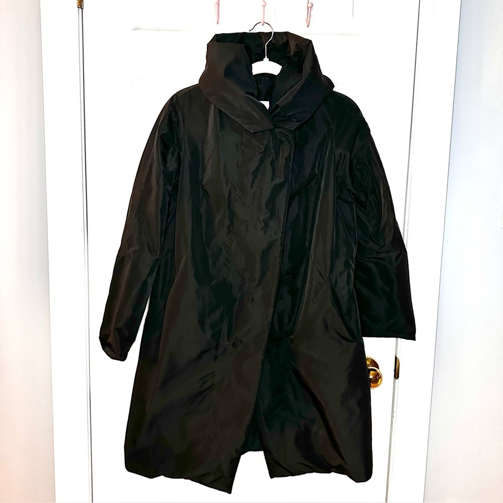 KUHO - Women’s Black Jacket, Coat, Hood, Pockets, Long Sleeves, Size M